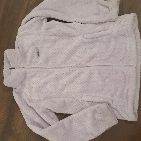 Girls Columbia lavender sherpa jacket sz L - Picture 2 of 6